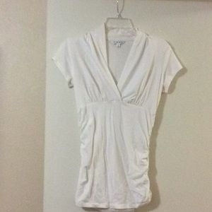 CAbi short sleeve ruched waist top.  Gently worn